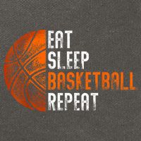 Eat Sleep Basketball Repeat Adults Basketball Cotton Canvas Backpack