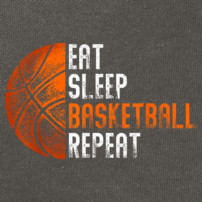 Eat Sleep Basketball Repeat Adults Basketball Cotton Canvas Backpack