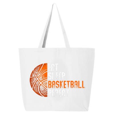 Eat Sleep Basketball Repeat Adults Basketball 25L Jumbo Tote