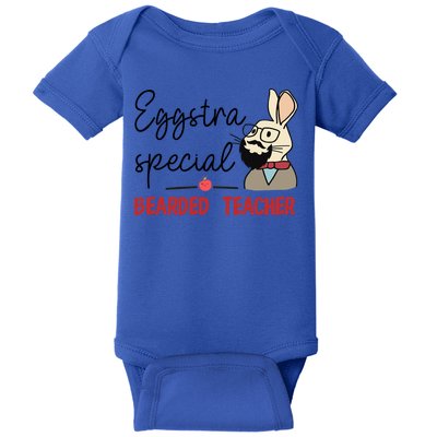Eggstra Special Bearded Teacher Bunny Funny Easter Funny Gift Cute Gift Baby Bodysuit