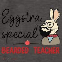 Eggstra Special Bearded Teacher Bunny Funny Easter Funny Gift Cute Gift Vector Backpack