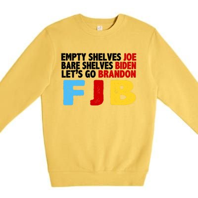 Empty Shelves Bare Shelves Let's Go Brandon Premium Crewneck Sweatshirt