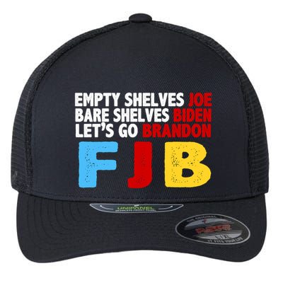 Empty Shelves Bare Shelves Let's Go Brandon Flexfit Unipanel Trucker Cap
