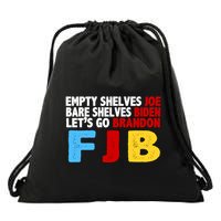 Empty Shelves Bare Shelves Let's Go Brandon Drawstring Bag