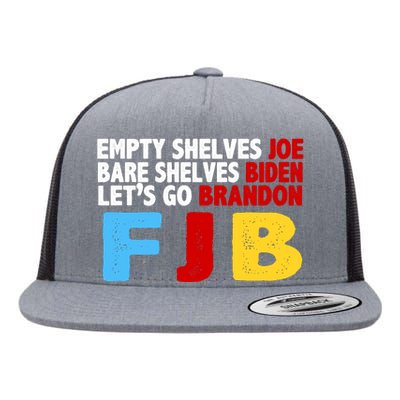 Empty Shelves Bare Shelves Let's Go Brandon Flat Bill Trucker Hat