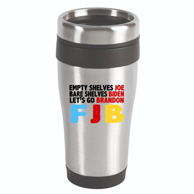 Empty Shelves Bare Shelves Let's Go Brandon 16oz Travel Tumbler