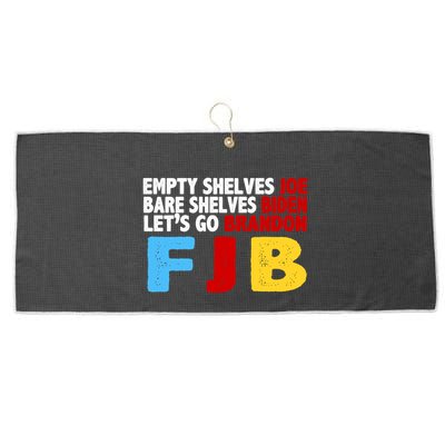 Empty Shelves Bare Shelves Let's Go Brandon Large Microfiber Waffle Golf Towel