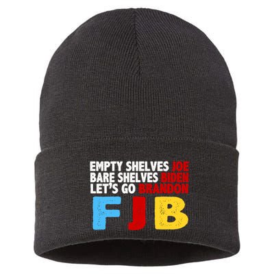 Empty Shelves Bare Shelves Let's Go Brandon Sustainable Knit Beanie