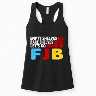Empty Shelves Bare Shelves Let's Go Brandon Womens Tank Top