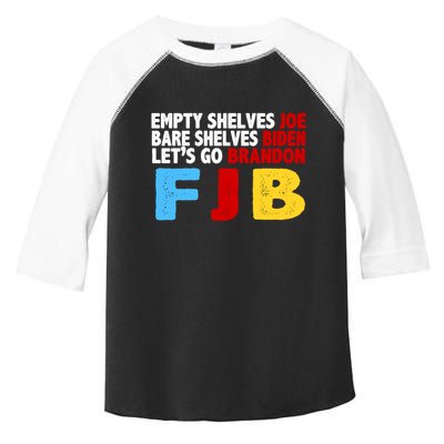 Empty Shelves Bare Shelves Let's Go Brandon Toddler Fine Jersey T-Shirt