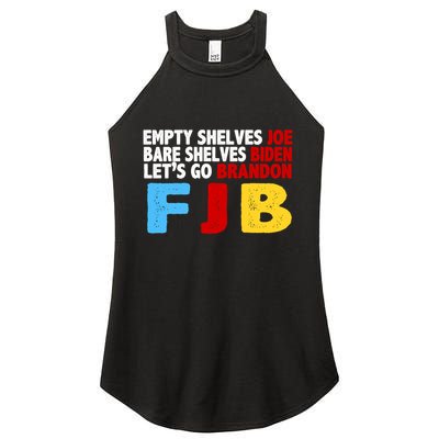 Empty Shelves Bare Shelves Let's Go Brandon Women's Perfect Tri Rocker Tank
