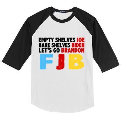 Empty Shelves Bare Shelves Let's Go Brandon Kids Colorblock Raglan Jersey