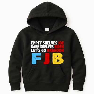 Empty Shelves Bare Shelves Let's Go Brandon Kids Hoodie