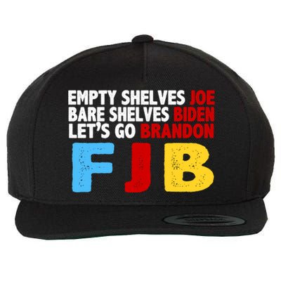 Empty Shelves Bare Shelves Let's Go Brandon Wool Snapback Cap