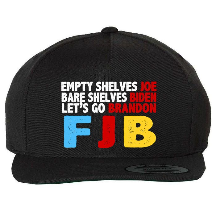 Empty Shelves Bare Shelves Let's Go Brandon Wool Snapback Cap