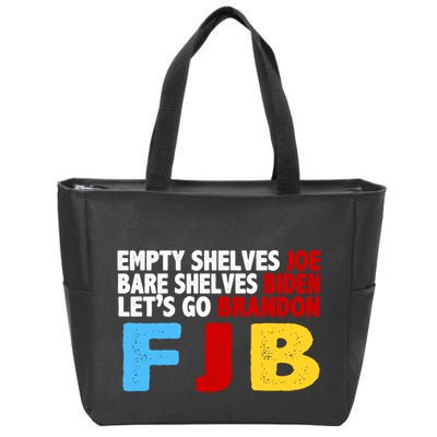 Empty Shelves Bare Shelves Let's Go Brandon Zip Tote Bag
