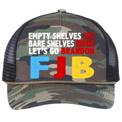 Empty Shelves Bare Shelves Let's Go Brandon Retro Rope Trucker Hat Cap