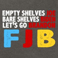 Empty Shelves Bare Shelves Let's Go Brandon Cotton Canvas Backpack