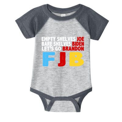Empty Shelves Bare Shelves Let's Go Brandon Infant Baby Jersey Bodysuit
