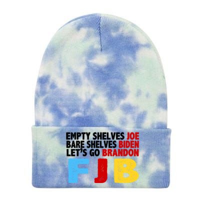 Empty Shelves Bare Shelves Let's Go Brandon Tie Dye 12in Knit Beanie