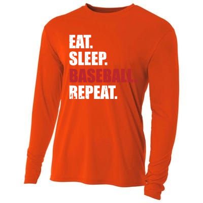 Eat Sleep Baseball Repeat Gift Cooling Performance Long Sleeve Crew