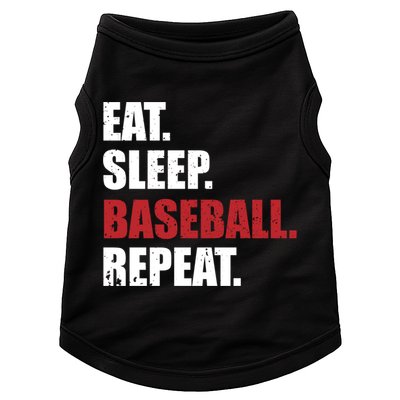 Eat Sleep Baseball Repeat Gift Doggie Tank