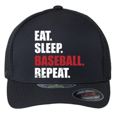 Eat Sleep Baseball Repeat Gift Flexfit Unipanel Trucker Cap