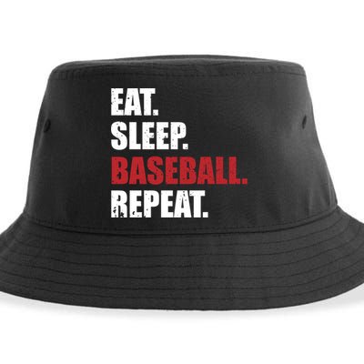 Eat Sleep Baseball Repeat Gift Sustainable Bucket Hat