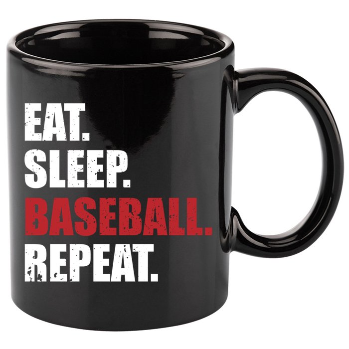 Eat Sleep Baseball Repeat Gift 11oz C Handle Ceramic Mug