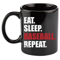 Eat Sleep Baseball Repeat Gift 11oz C Handle Ceramic Mug