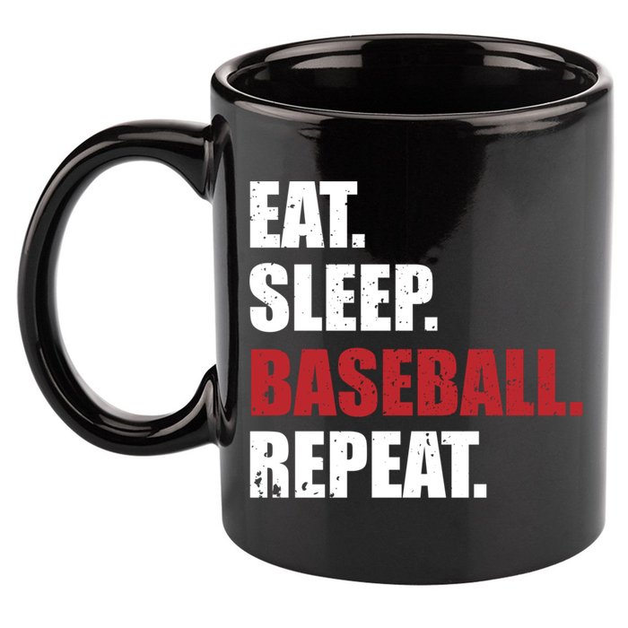Eat Sleep Baseball Repeat Gift 11oz C Handle Ceramic Mug
