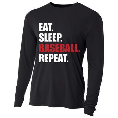 Eat Sleep Baseball Repeat Gift Cooling Performance Long Sleeve Crew