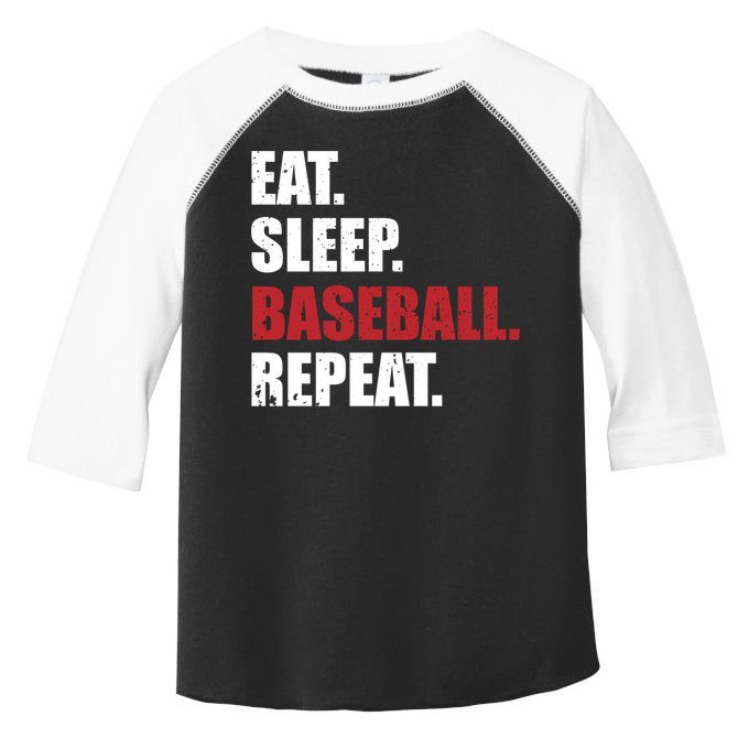 Eat Sleep Baseball Repeat Gift Toddler Fine Jersey T-Shirt