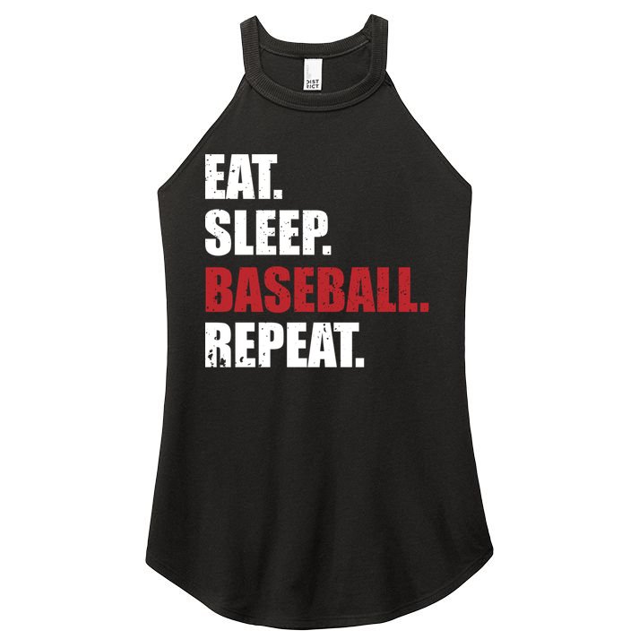Eat Sleep Baseball Repeat Gift Women's Perfect Tri Rocker Tank