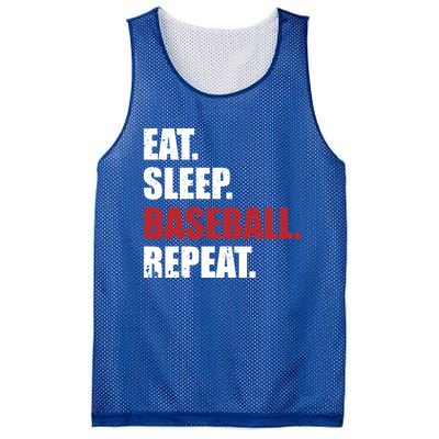 Eat Sleep Baseball Repeat Gift Mesh Reversible Basketball Jersey Tank