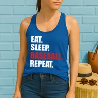 Eat Sleep Baseball Repeat Gift Womens Tank Top