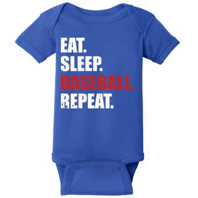 Eat Sleep Baseball Repeat Gift Baby Bodysuit