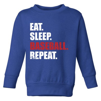 Eat Sleep Baseball Repeat Gift Toddler Sweatshirt