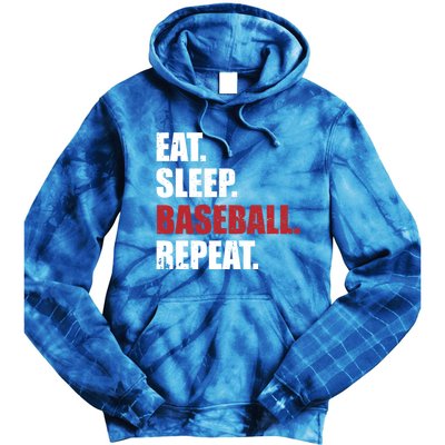 Eat Sleep Baseball Repeat Gift Tie Dye Hoodie