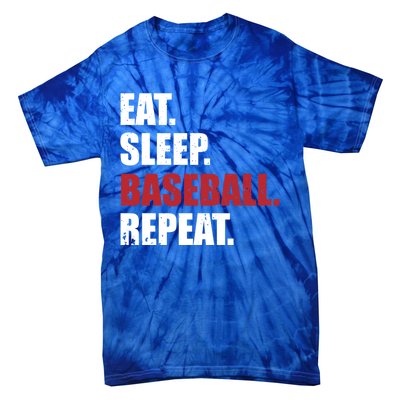 Eat Sleep Baseball Repeat Gift Tie-Dye T-Shirt