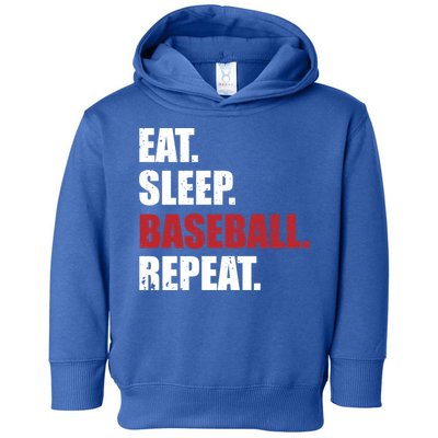 Eat Sleep Baseball Repeat Gift Toddler Hoodie
