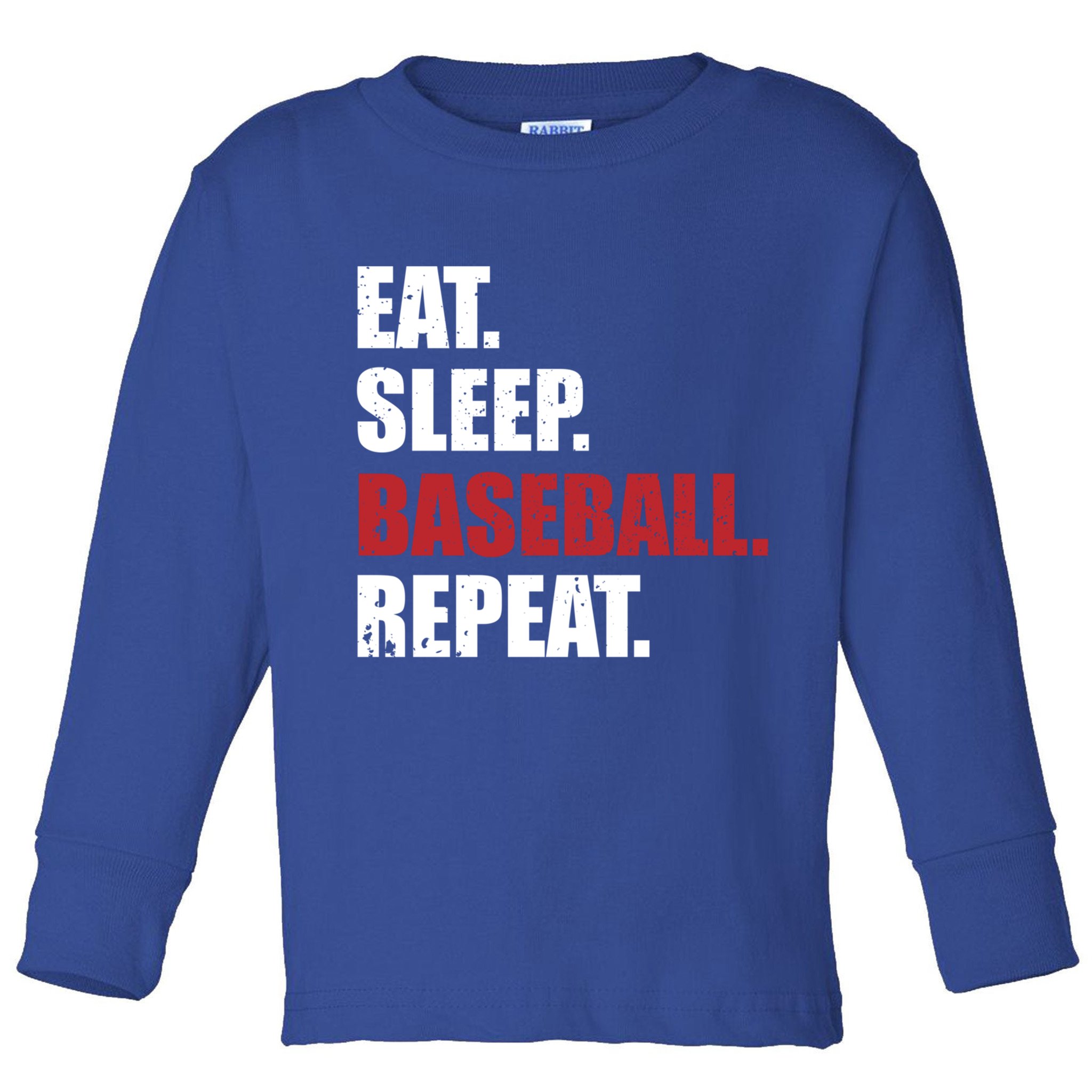 Eat Sleep Baseball Repeat Gift Toddler Long Sleeve Shirt