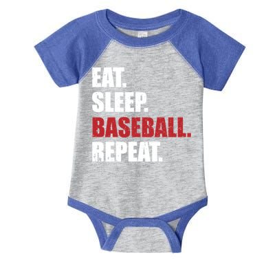 Eat Sleep Baseball Repeat Gift Infant Baby Jersey Bodysuit