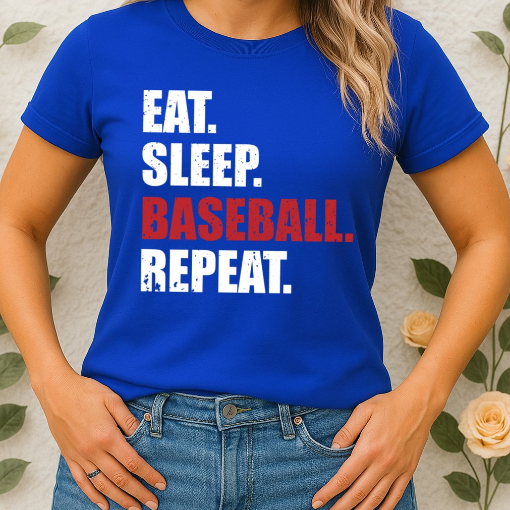 Eat Sleep Baseball Repeat Gift Womens T-Shirt
