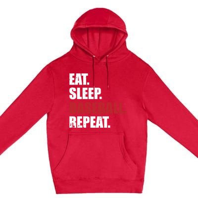 Eat Sleep Baseball Repeat Gift Premium Pullover Hoodie