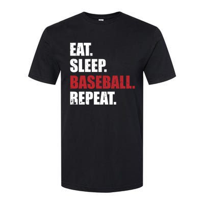 Eat Sleep Baseball Repeat Gift Softstyle CVC T-Shirt