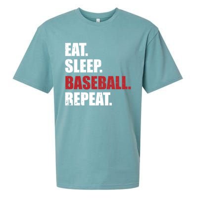 Eat Sleep Baseball Repeat Gift Sueded Cloud Jersey T-Shirt