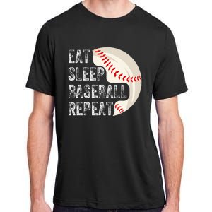 Eat Sleep Baseball Repeat Baseball Player Baseball Adult ChromaSoft Performance T-Shirt