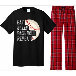 Eat Sleep Baseball Repeat Baseball Player Baseball Pajama Set