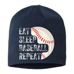 Eat Sleep Baseball Repeat Baseball Player Baseball Sustainable Beanie